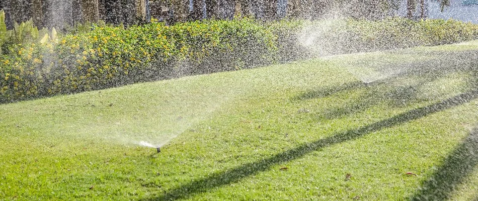 Sprinkler system on a property in Garner, NC.