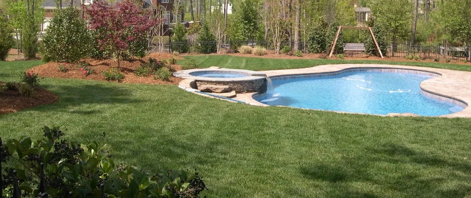 Swimming pool on a property in Hillsborough, NC.