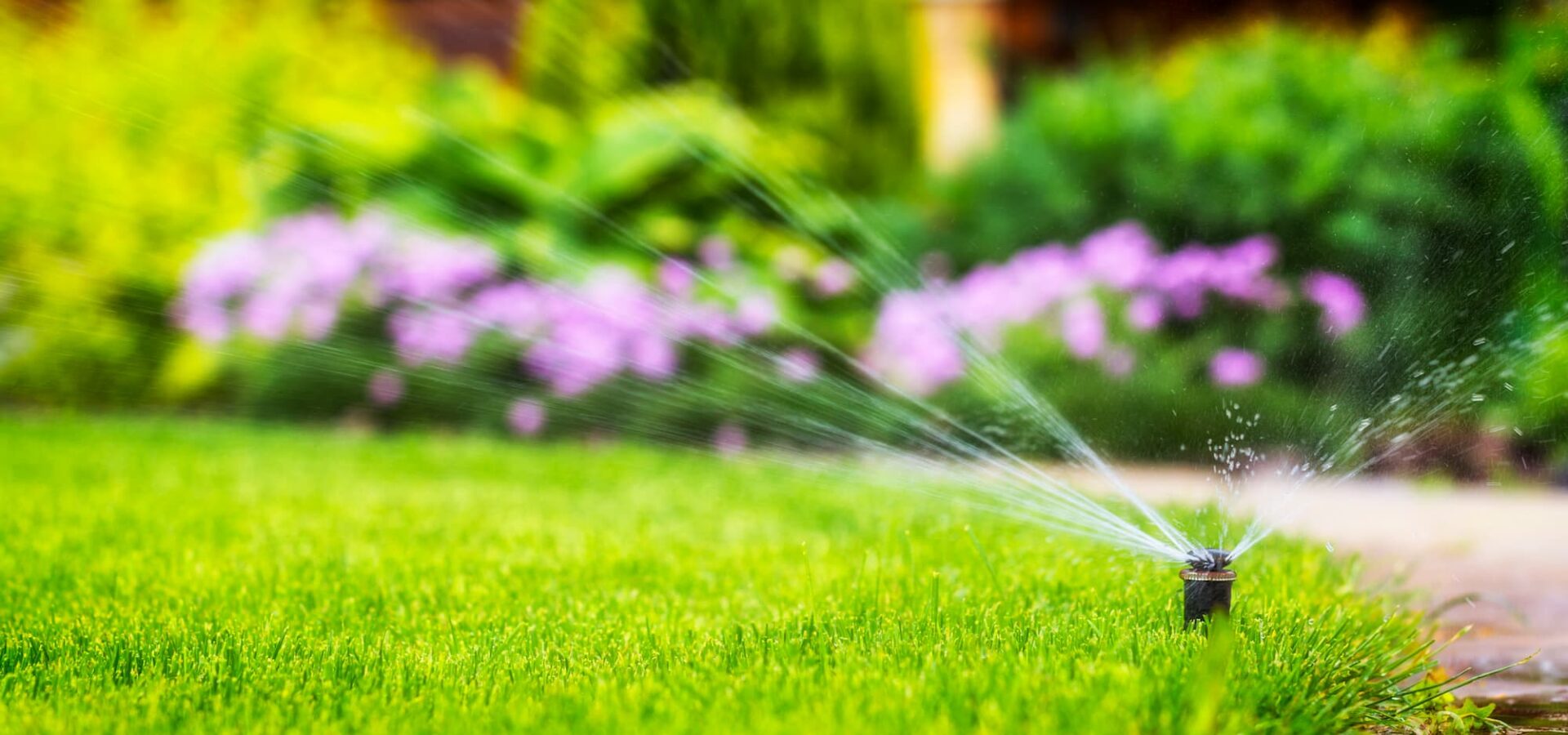Greenway Irrigation Sprinkler On Lawn